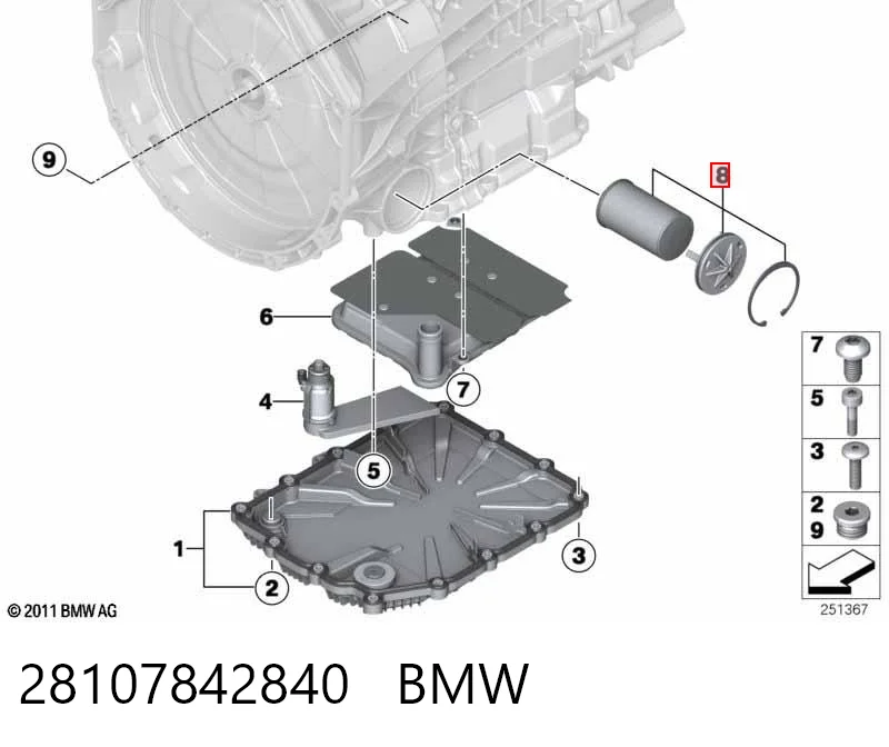 28107842840 BMW Filtro hidráulico transmisión automática