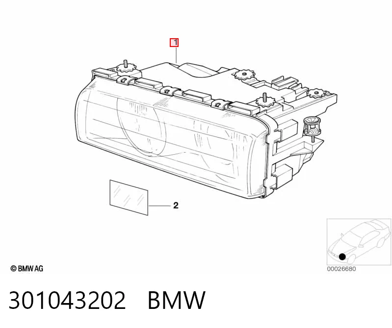 Luz derecha para BMW 7  E38