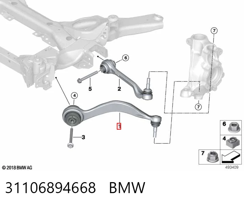31106894668 BMW Silentblock de brazo de suspensión delantero inferior