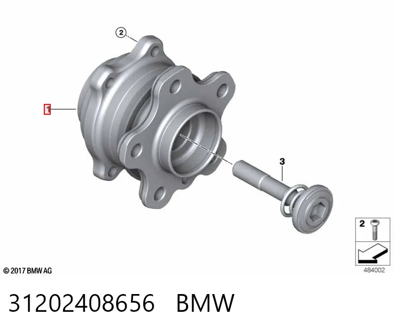 31202408656 BMW Cubo delantero