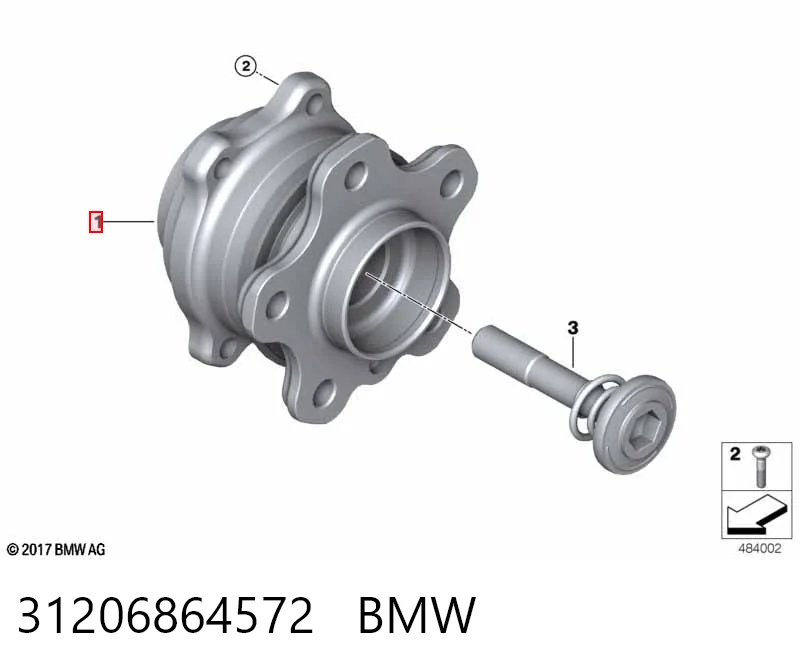  Cubo de rueda trasero BMW X5 