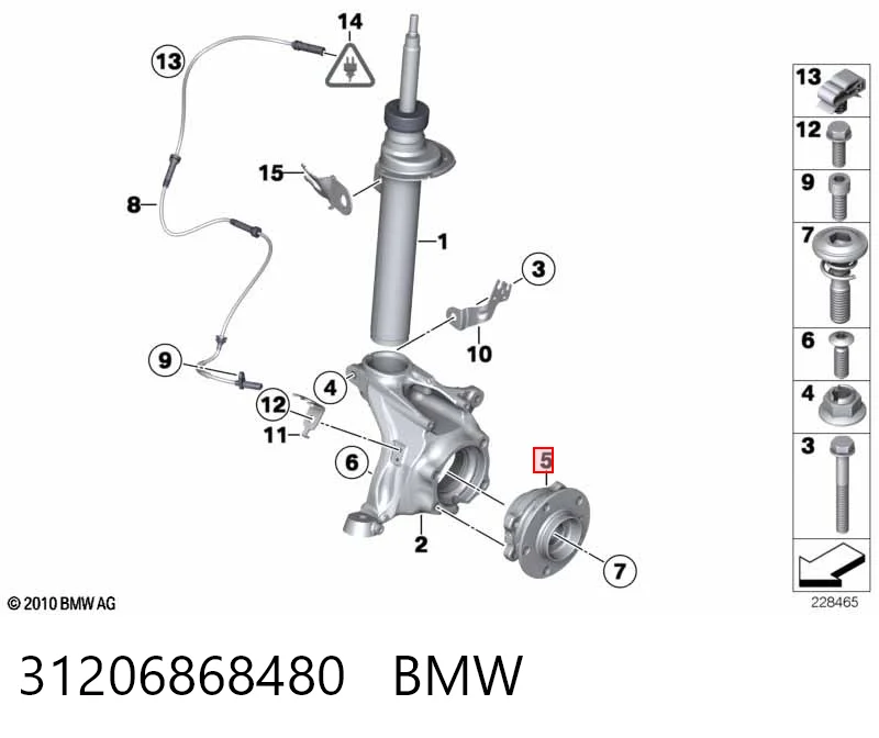 31206868480 BMW Cubo delantero
