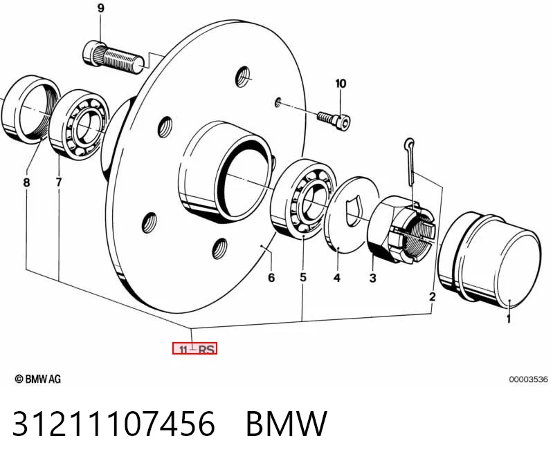 Rodamientos de rueda delantero BMW 3  (1975-1984)