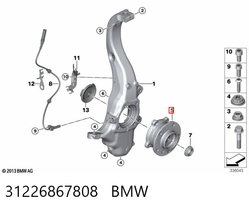 31226867808 BMW Cubo delantero
