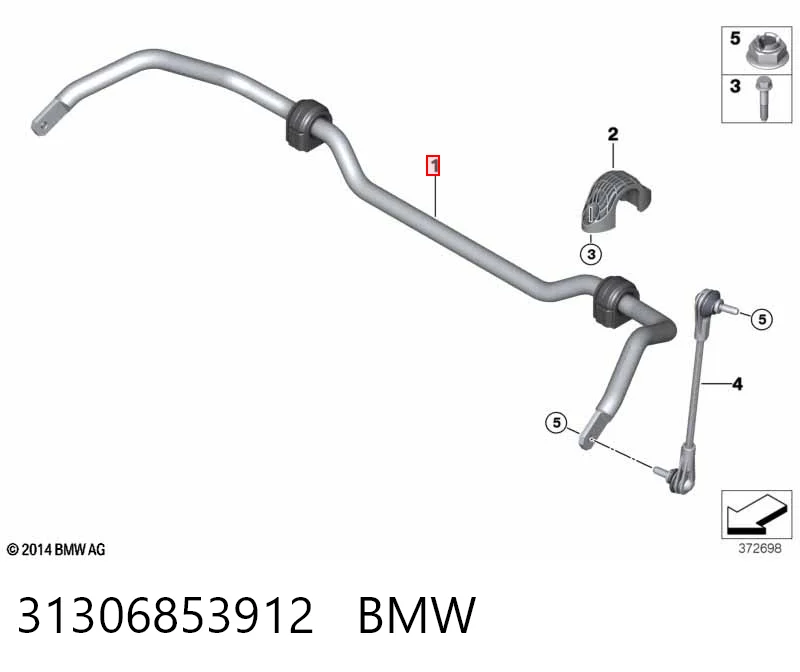 31306853912 BMW Estabilizador delantero