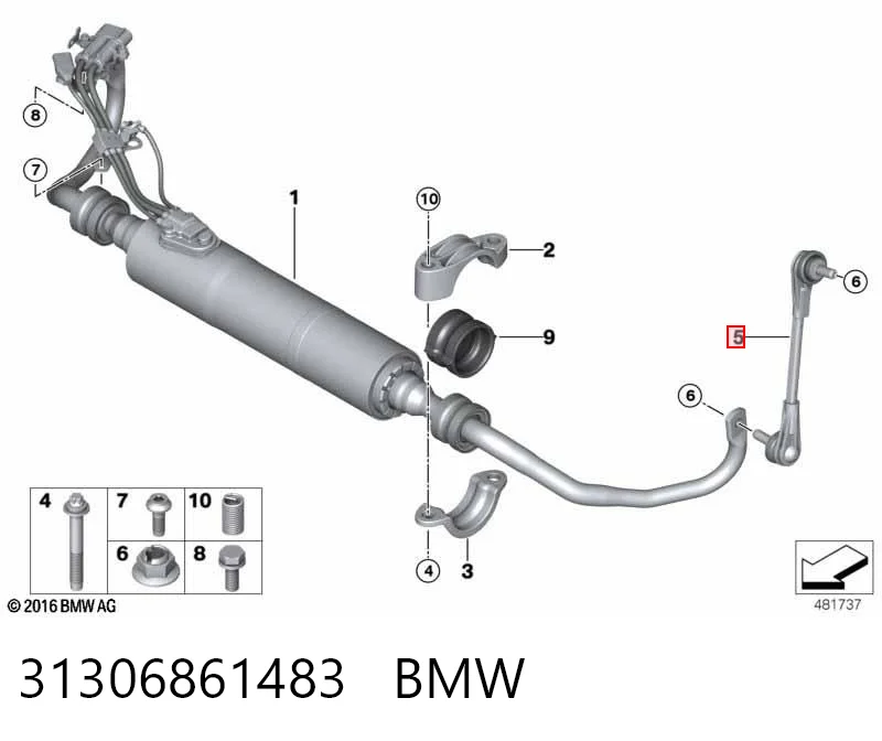 31306861483 BMW Bieleta estabilizadora delantera