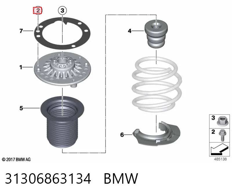 31306863134 BMW Perno de fijación del brazo inferior delantero