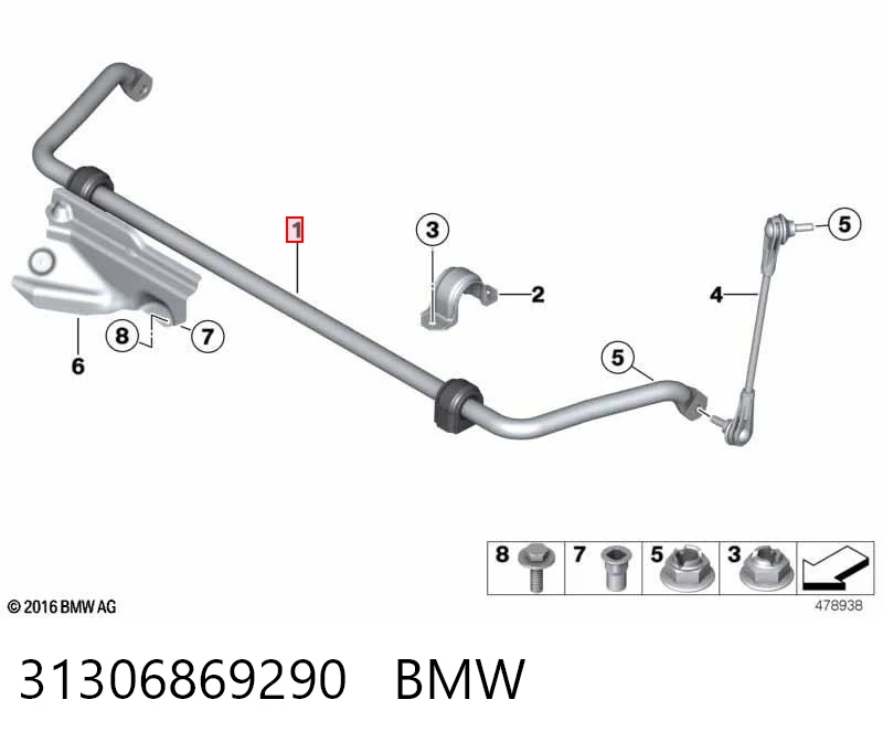 31306869290 BMW Estabilizador delantero