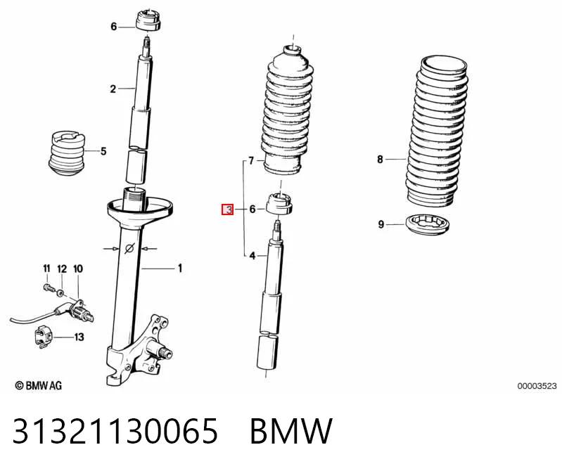 31321130065 BMW Amortiguador frontal