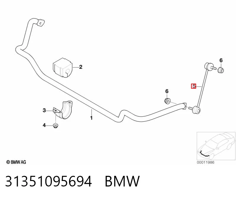 31351095694 BMW Bieleta estabilizadora delantera