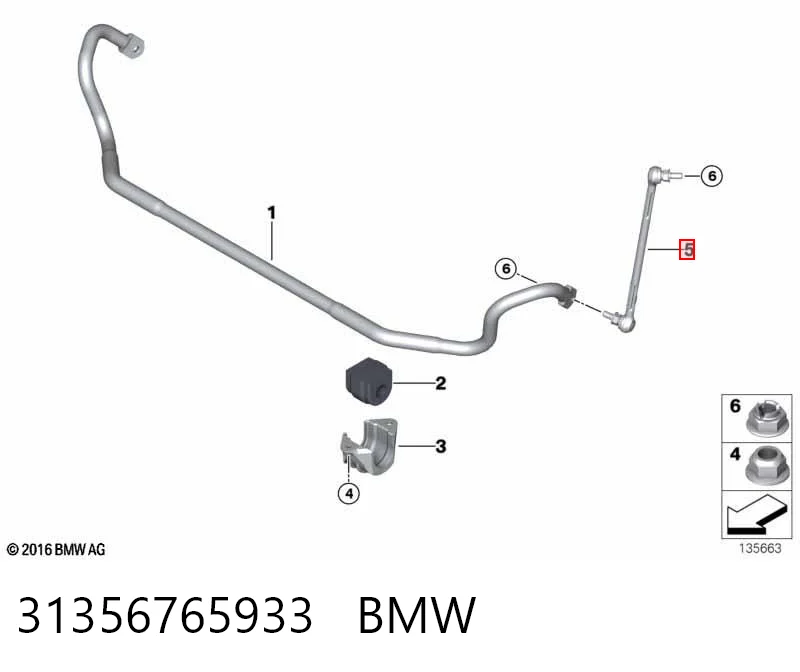31356765933 BMW Bieleta estabilizadora delantera izquierda