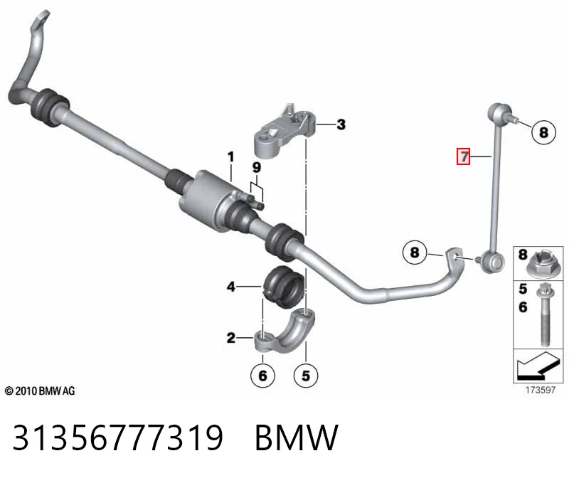 31356777319 BMW Bieleta estabilizadora delantera