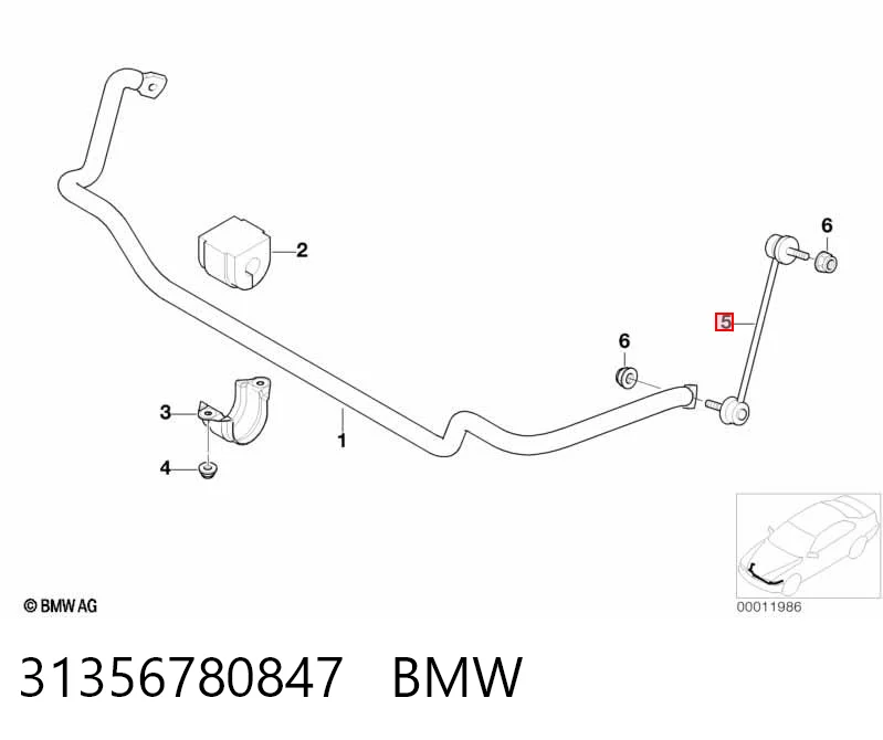 31356780847 BMW Bieleta estabilizadora delantera