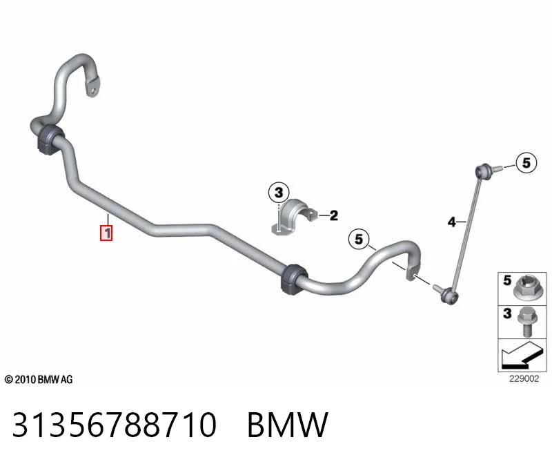 31356788710 BMW Estabilizador delantero