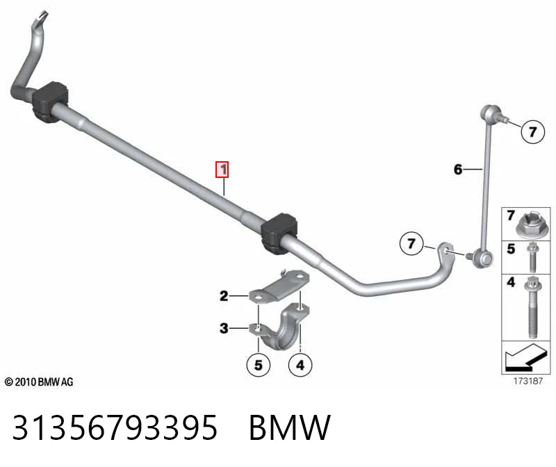31356793395 BMW Estabilizador delantero
