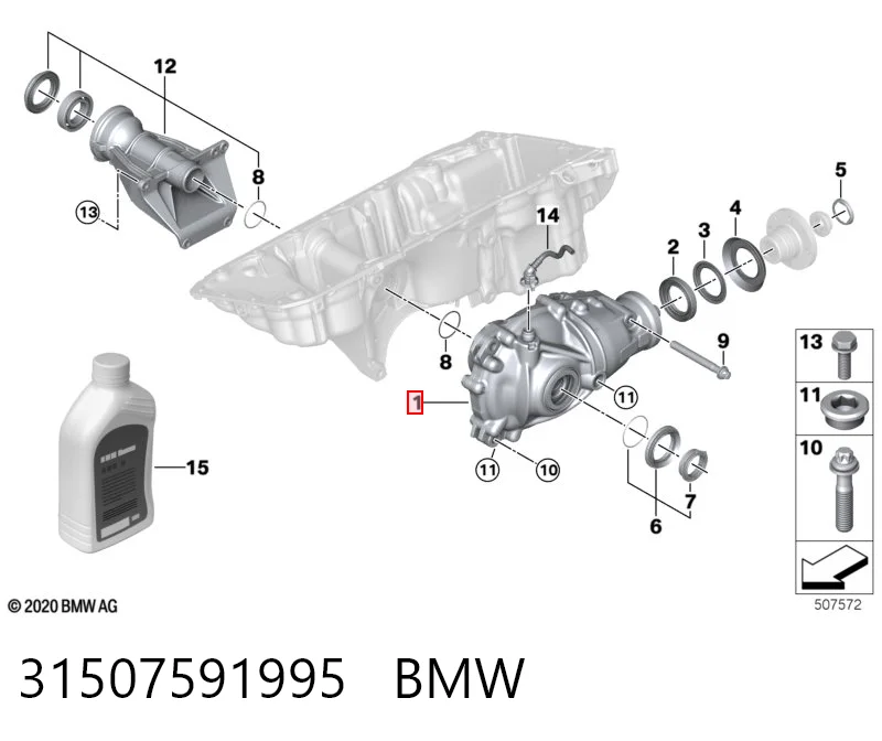 31507591995 BMW Reductor delantero