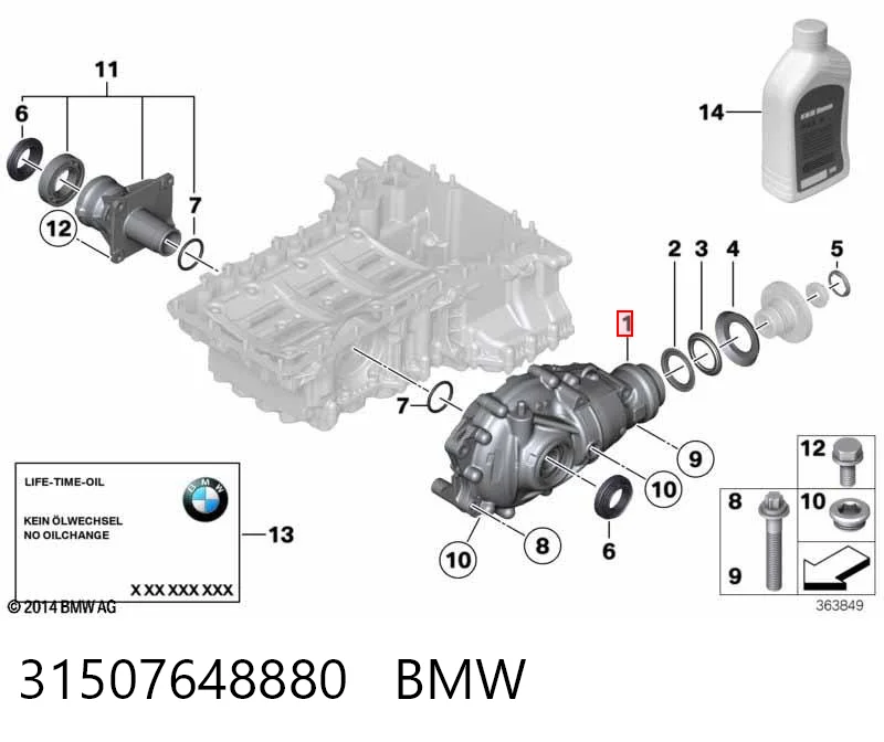 31507648880 BMW Eje delantero completo
