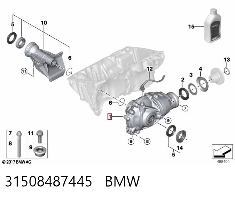 31508487445 BMW Reductor delantero