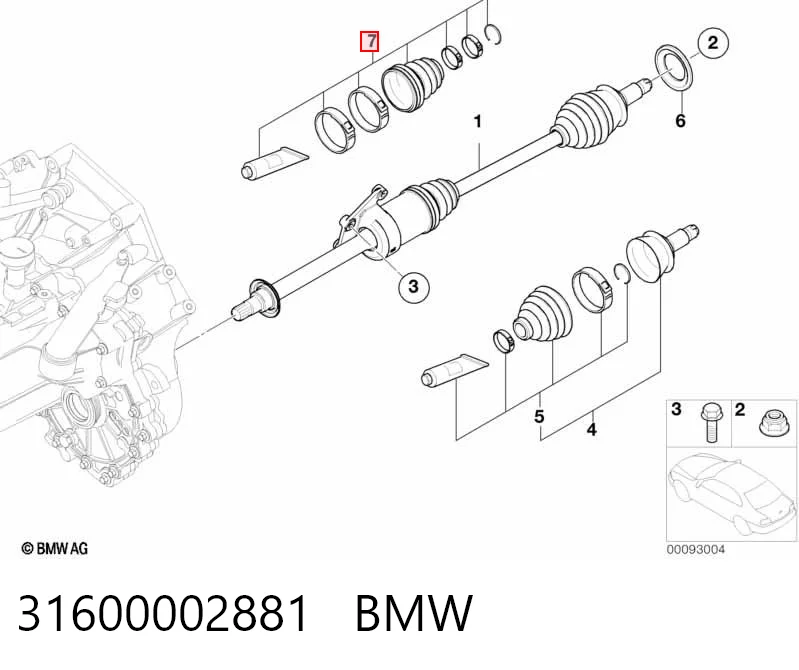 Comprar Fuelle interior del palier delantero Mini Cooper  R50, R53 a bajo precio