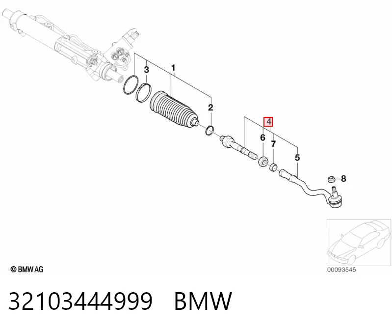32103444999 BMW Barra de dirección completa