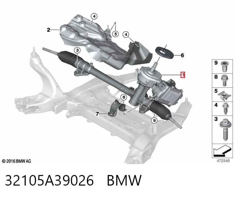 32105A39026 BMW Cremallera caja de direccion