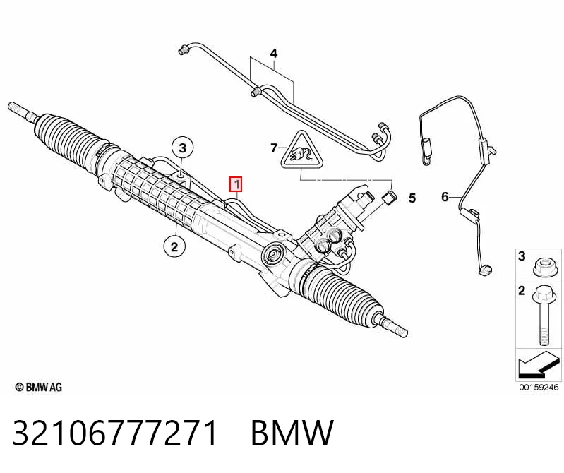 32106777271 BMW Cremallera caja de direccion