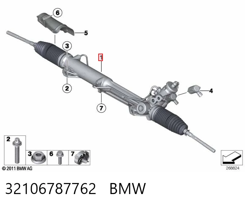 32106787762 BMW Cremallera caja de direccion