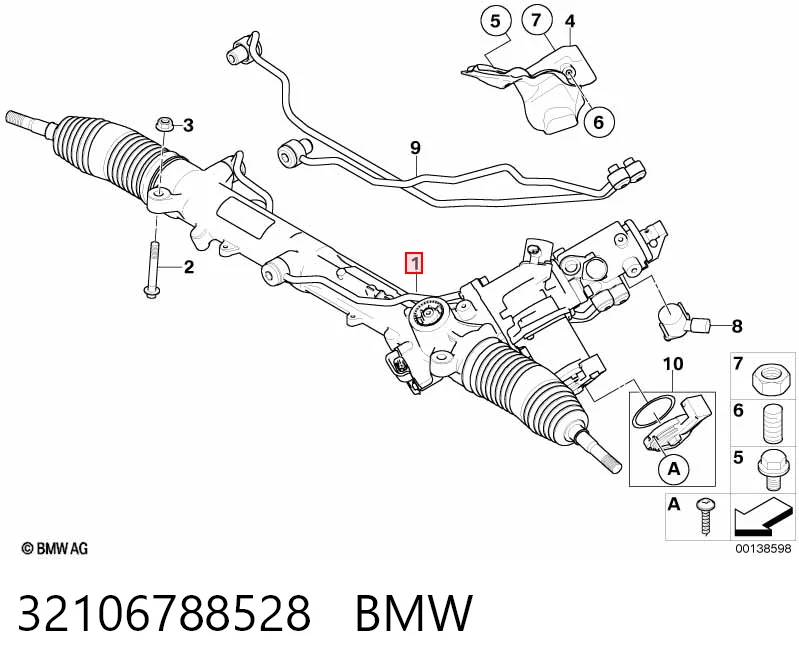 32106788528 BMW Cremallera caja de direccion
