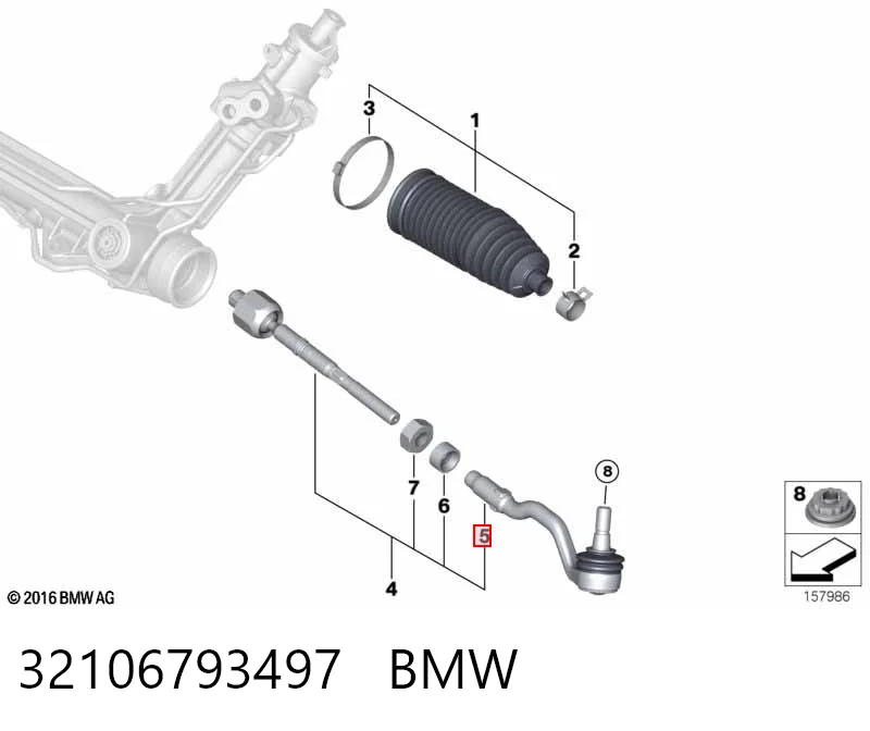 32106793497 BMW Rótula de dirección