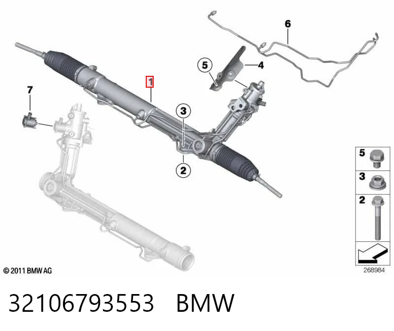32106793553 BMW Cremallera caja de direccion