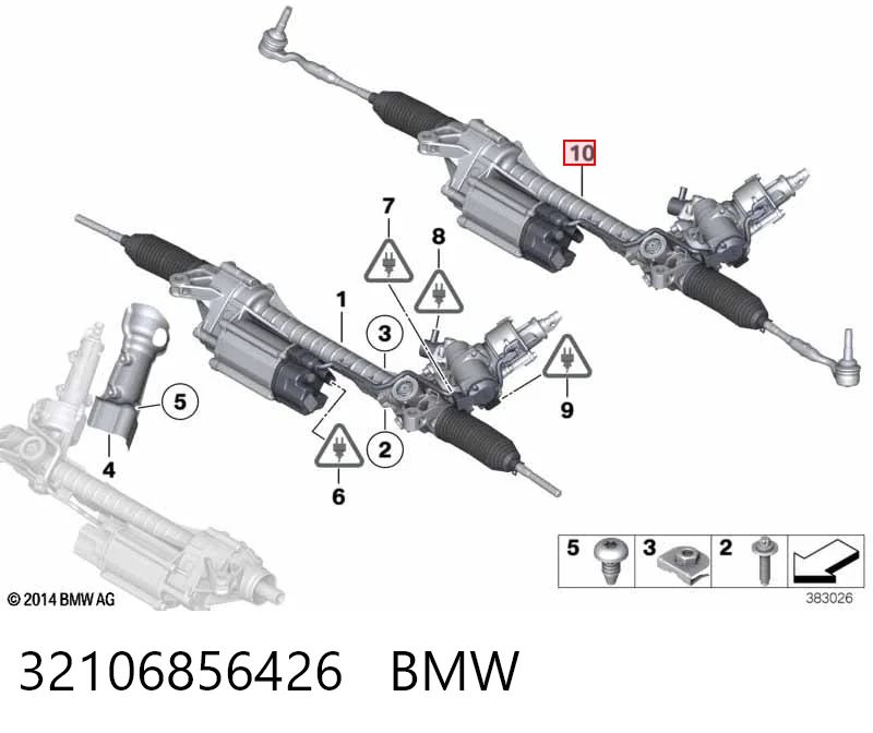 32106856426 BMW Cremallera caja de direccion