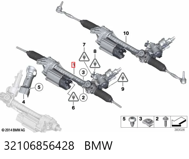 32106856428 BMW Cremallera caja de direccion