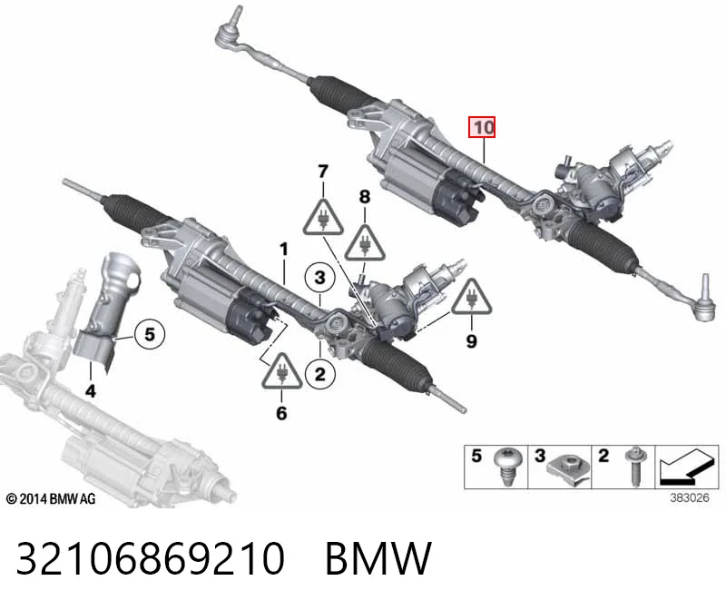 32106869210 BMW Cremallera caja de direccion