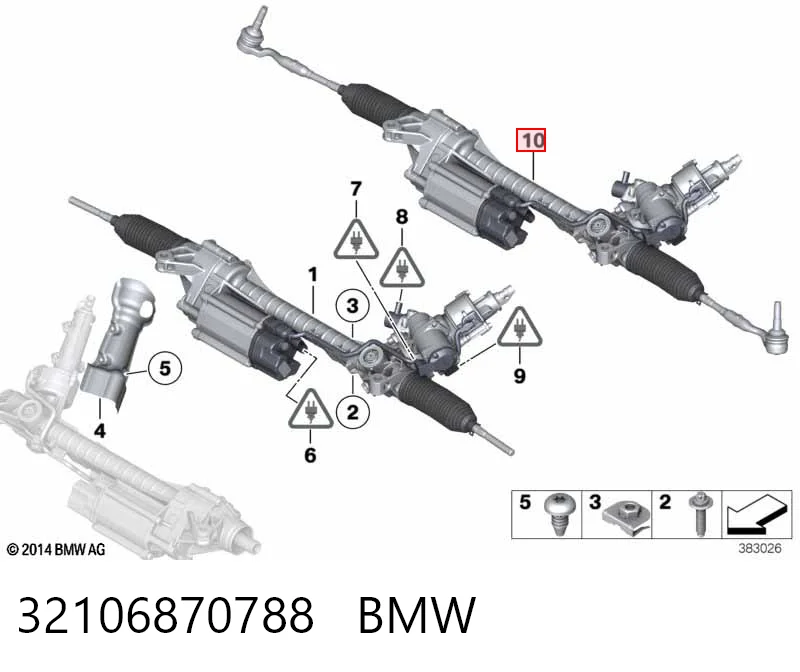 32106870788 BMW Cremallera caja de direccion