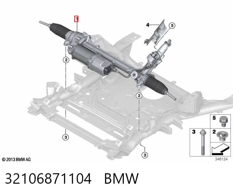 32106871104 BMW Cremallera caja de direccion