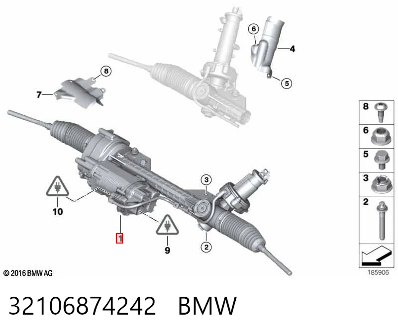 32106874242 BMW Cremallera caja de direccion