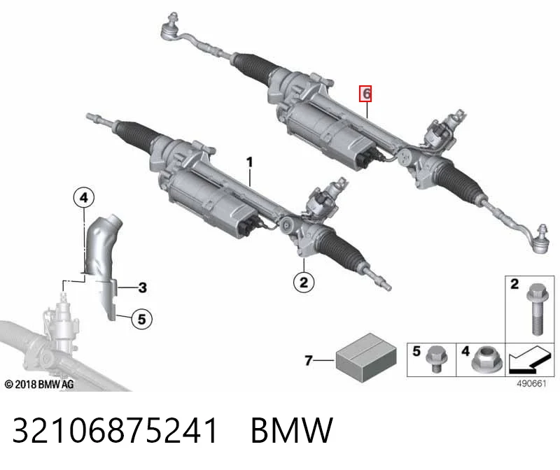 32106875241 BMW Cremallera caja de direccion