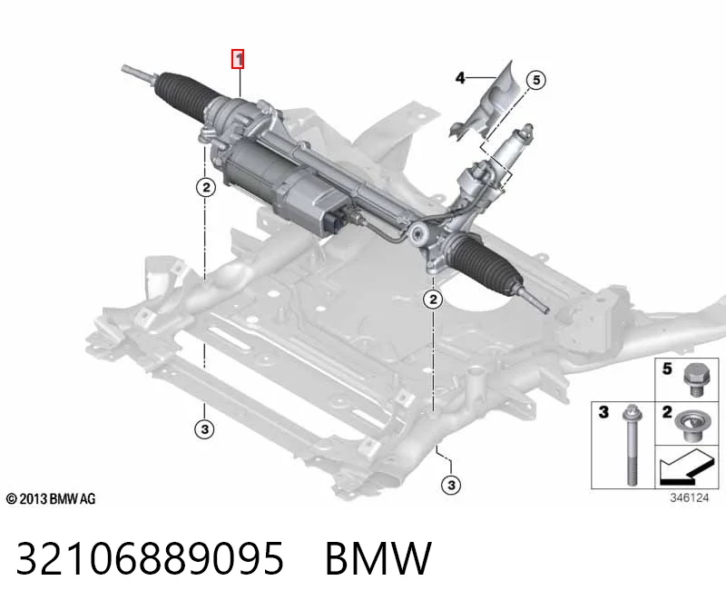 32106889095 BMW Cremallera caja de direccion