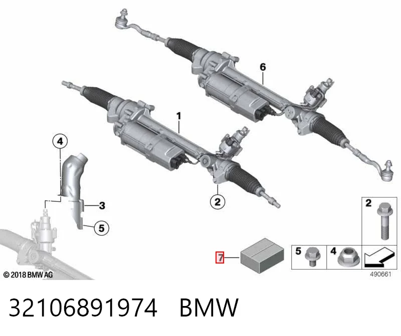 32106891974 BMW Juego de juntas, mecanismo de dirección