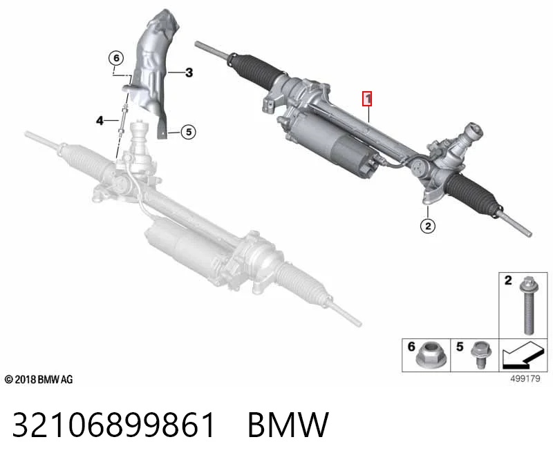 32106899861 BMW Cremallera caja de direccion