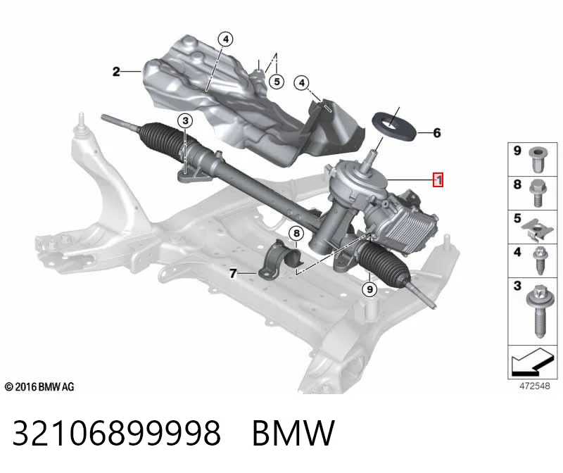 32106899998 BMW Cremallera caja de direccion
