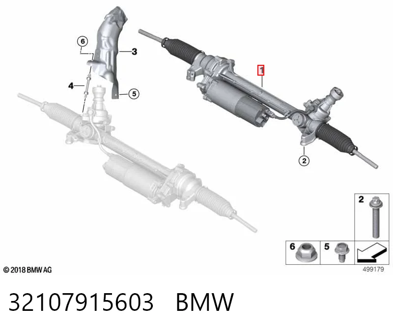32107915603 BMW Cremallera caja de direccion