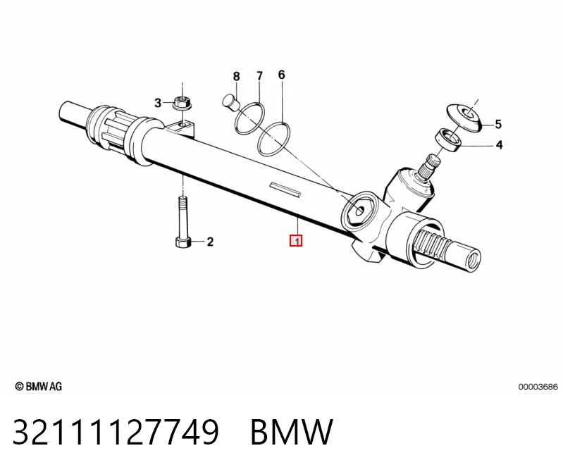 Cremallera de dirección para BMW 3 E30