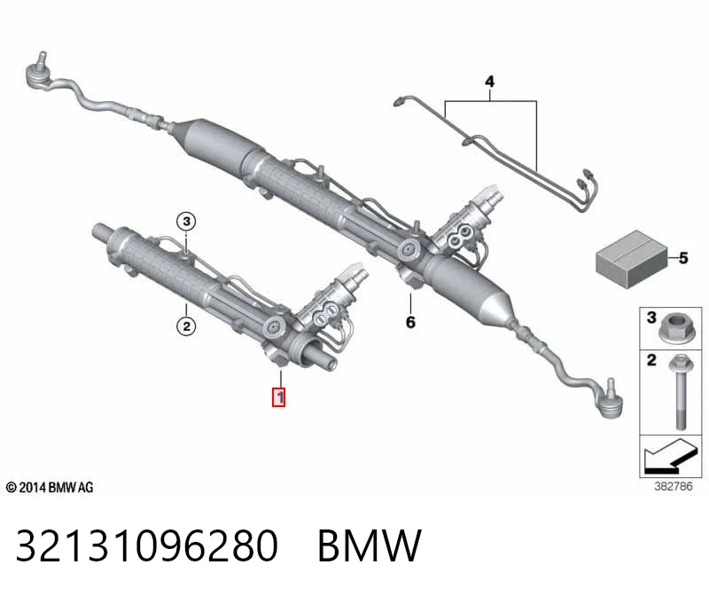 32131096280 BMW Cremallera caja de direccion