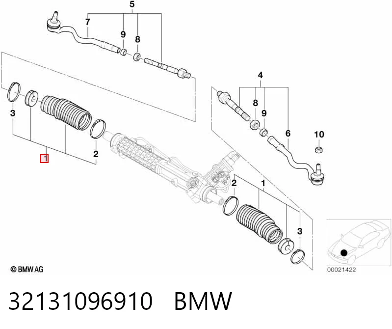 32131096910 BMW Guardapolvo dirección