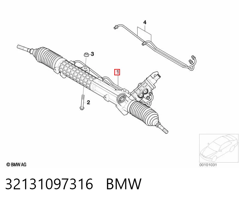 32131097316 BMW Cremallera caja de direccion