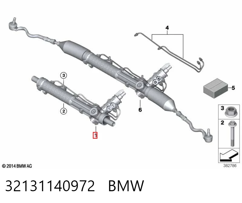 32131140972 BMW Cremallera caja de direccion