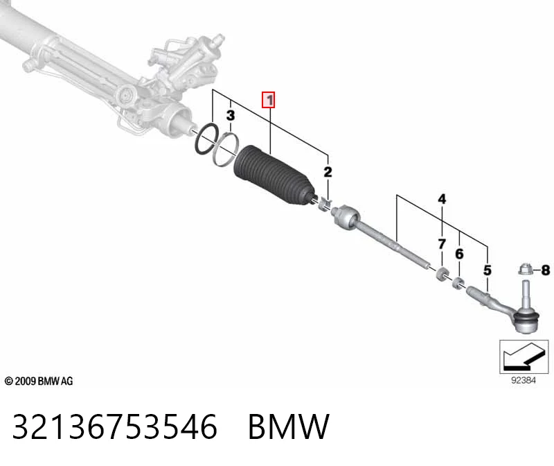 32136753546 BMW Guardapolvo dirección