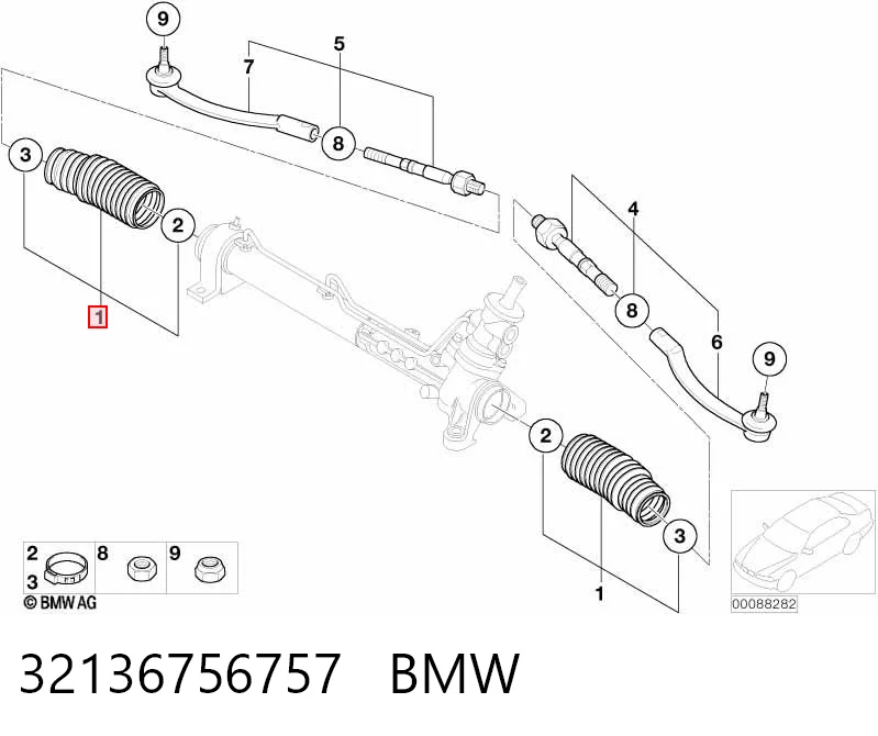 Guardapolvo dirección Mini Cooper  (2001-2006)