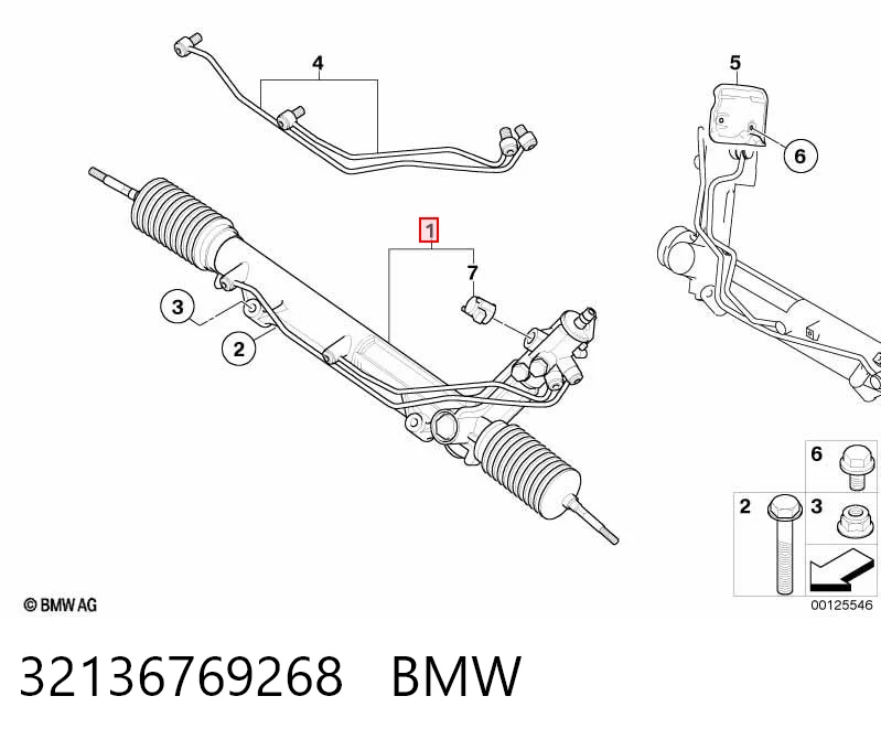 32136769268 BMW Cremallera caja de direccion
